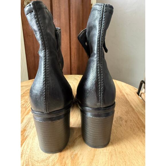 Miz Mooz Leather Heeled Boots Jordy Black, Women’s size 38 Combat 7.5 - Picture 5 of 12